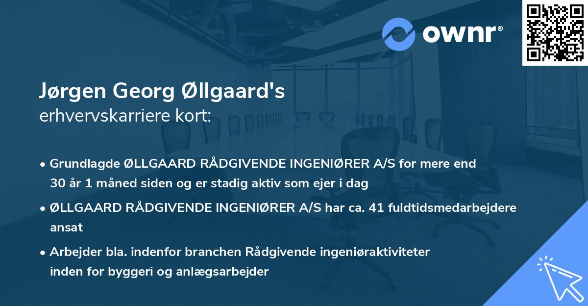 Jørgen Georg Øllgaard's erhvervskarriere kort