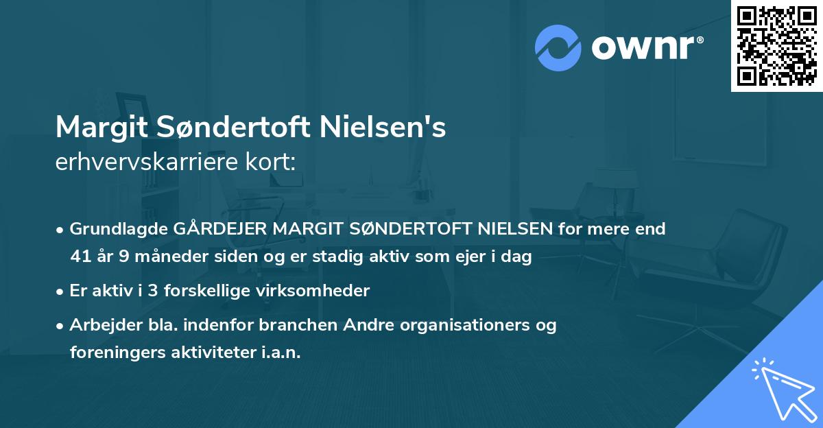 Margit Søndertoft Nielsen's erhvervskarriere kort