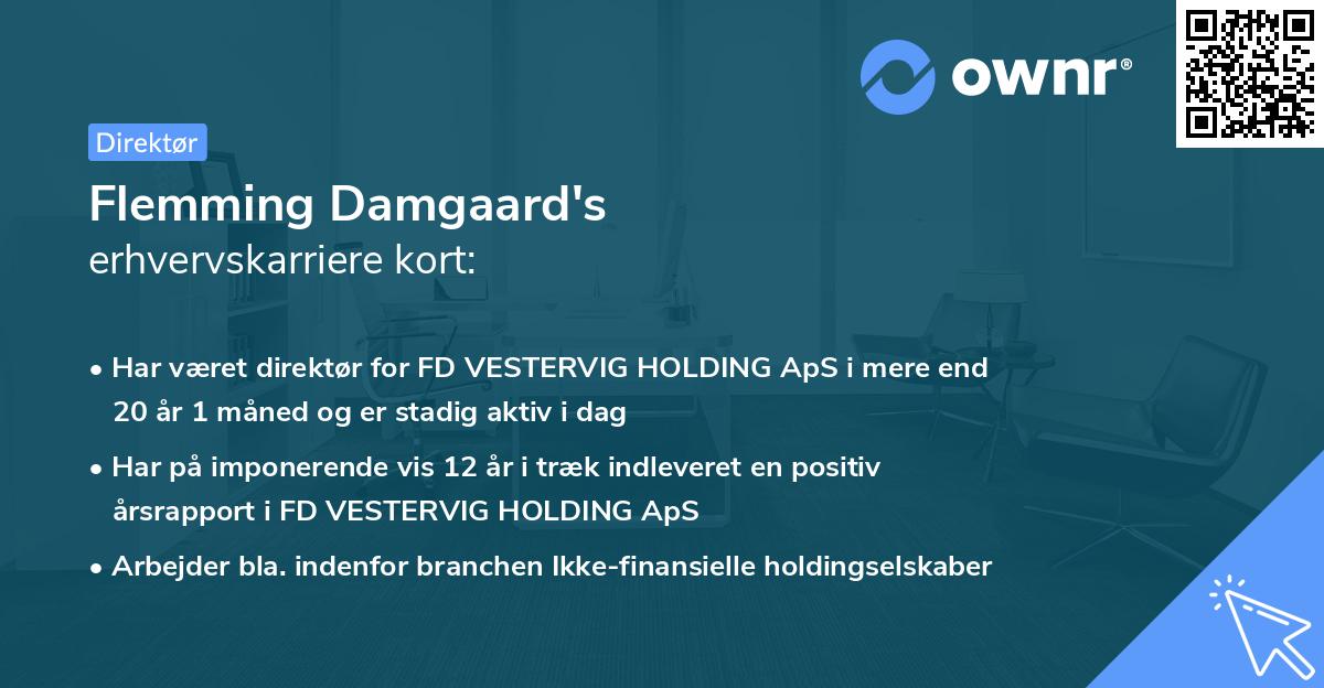 Flemming Damgaard's erhvervskarriere kort