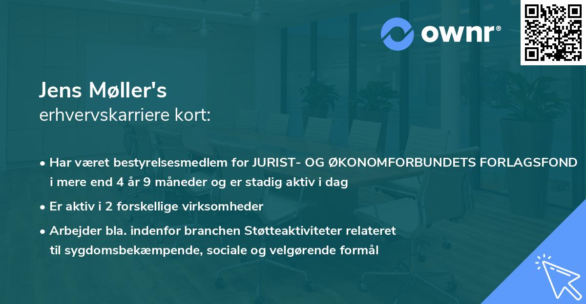 Jens Møller's erhvervskarriere kort