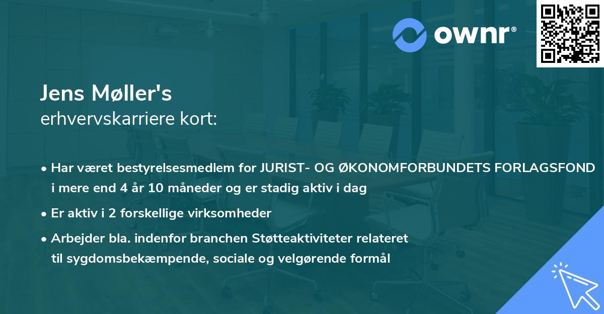 Jens Møller's erhvervskarriere kort