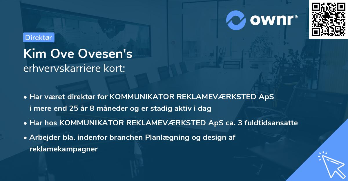 Kim Ove Ovesen's erhvervskarriere kort