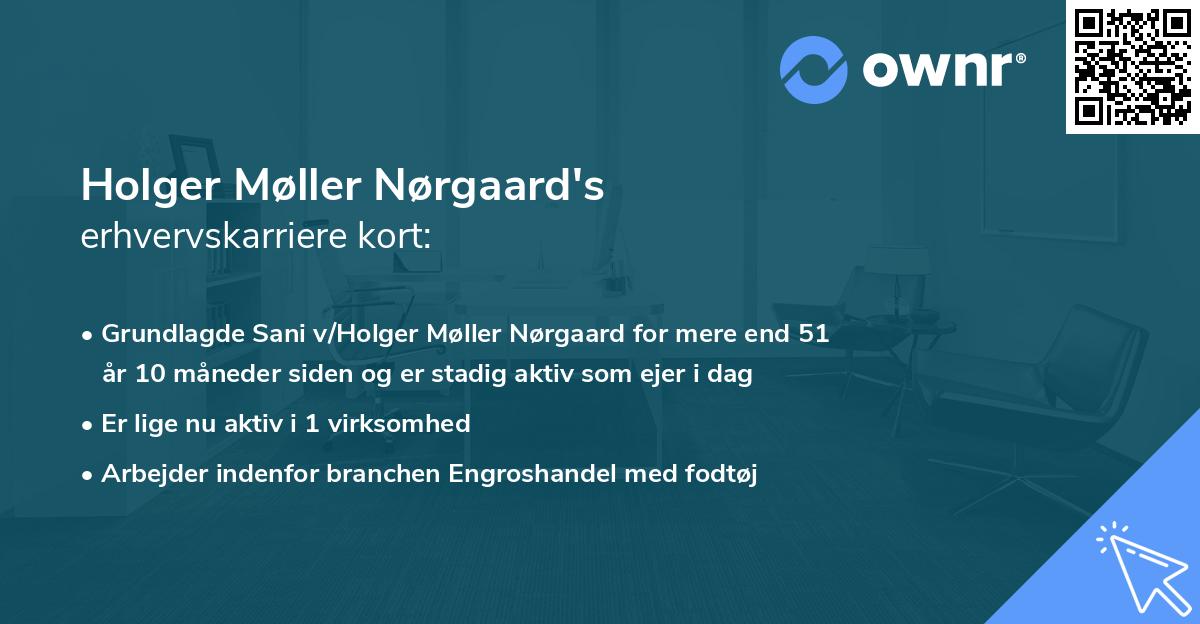 Holger Møller Nørgaard's erhvervskarriere kort