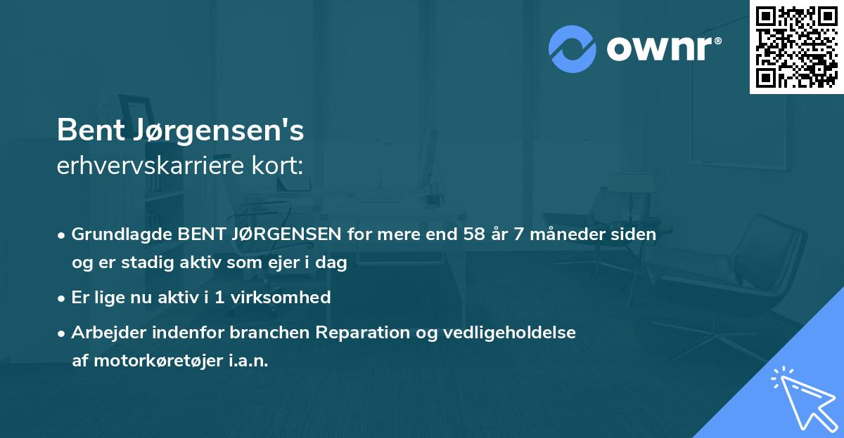 Bent Jørgensen's erhvervskarriere kort