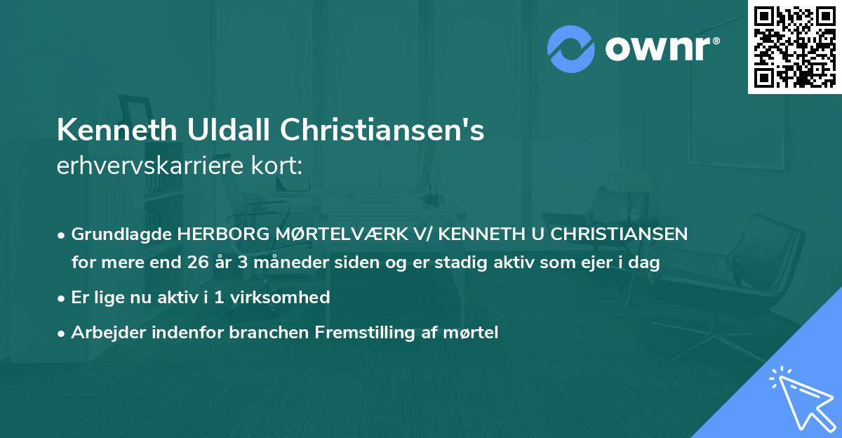 Kenneth Uldall Christiansen's erhvervskarriere kort