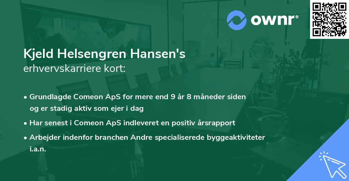 Kjeld Helsengren Hansen's erhvervskarriere kort