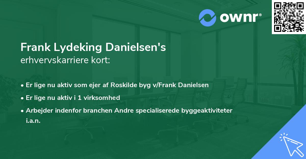Frank Lydeking Danielsen's erhvervskarriere kort