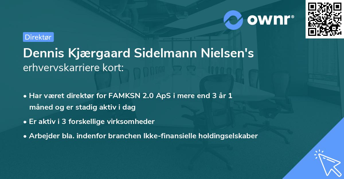 Dennis Kjærgaard Sidelmann Nielsen's erhvervskarriere kort