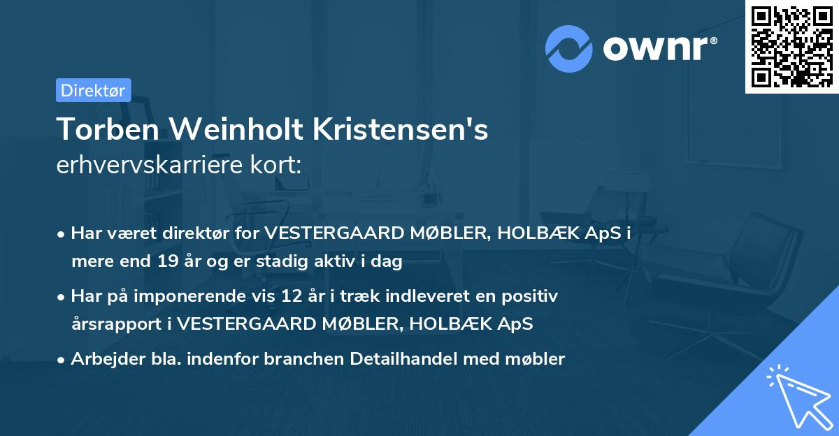Torben Weinholt Kristensen's erhvervskarriere kort