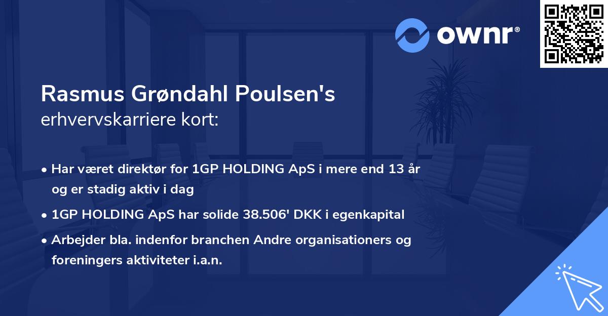 Rasmus Grøndahl Poulsen's erhvervskarriere kort