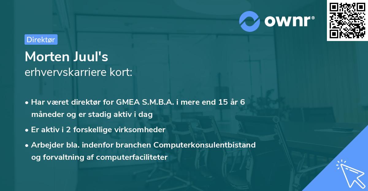 Morten Juul's erhvervskarriere kort