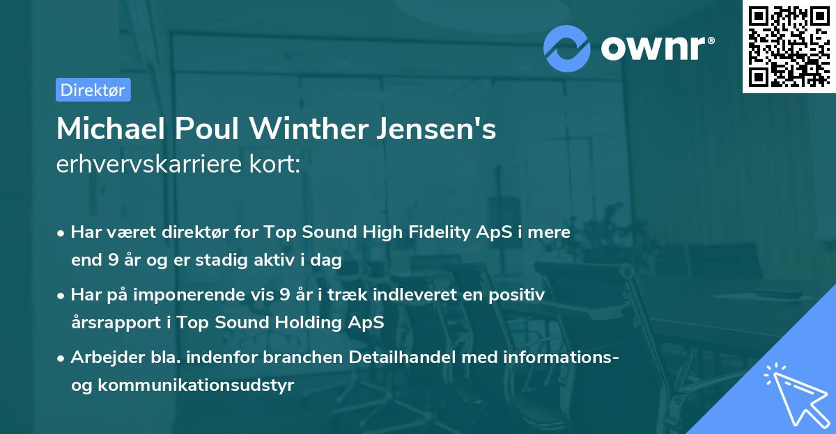 Michael Poul Winther Jensen's erhvervskarriere kort