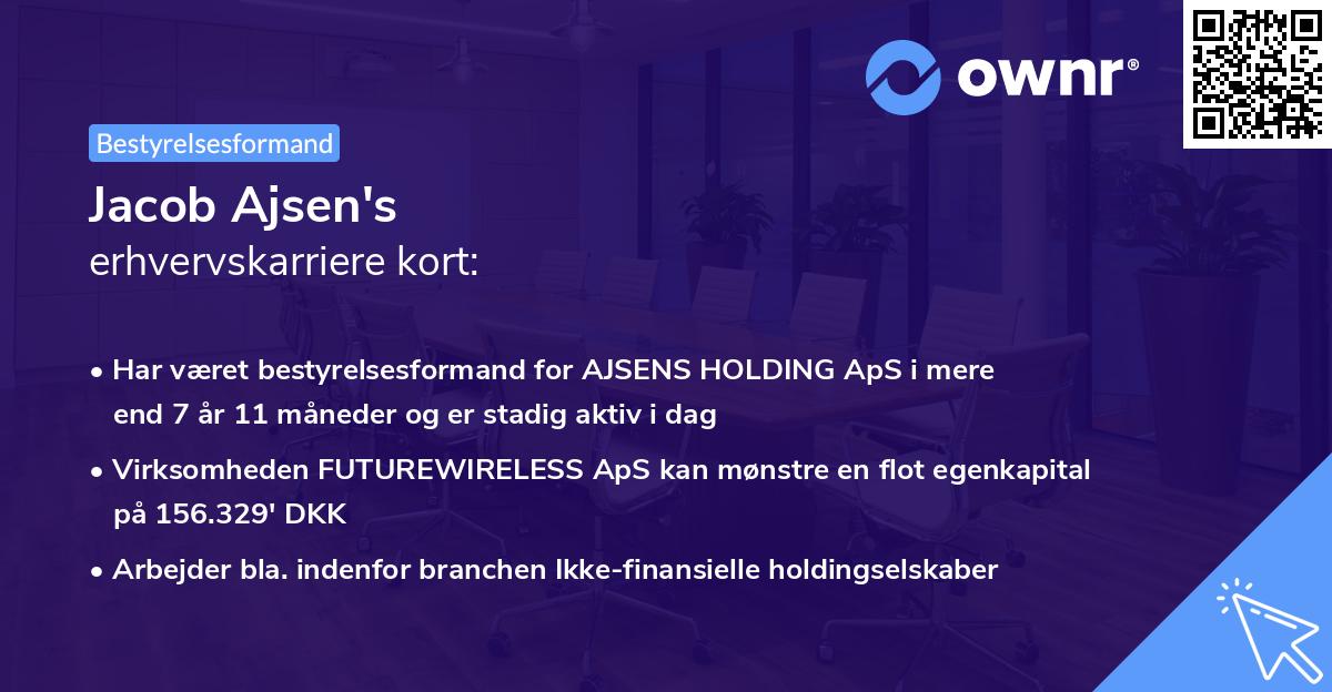 Jacob Ajsen's erhvervskarriere kort