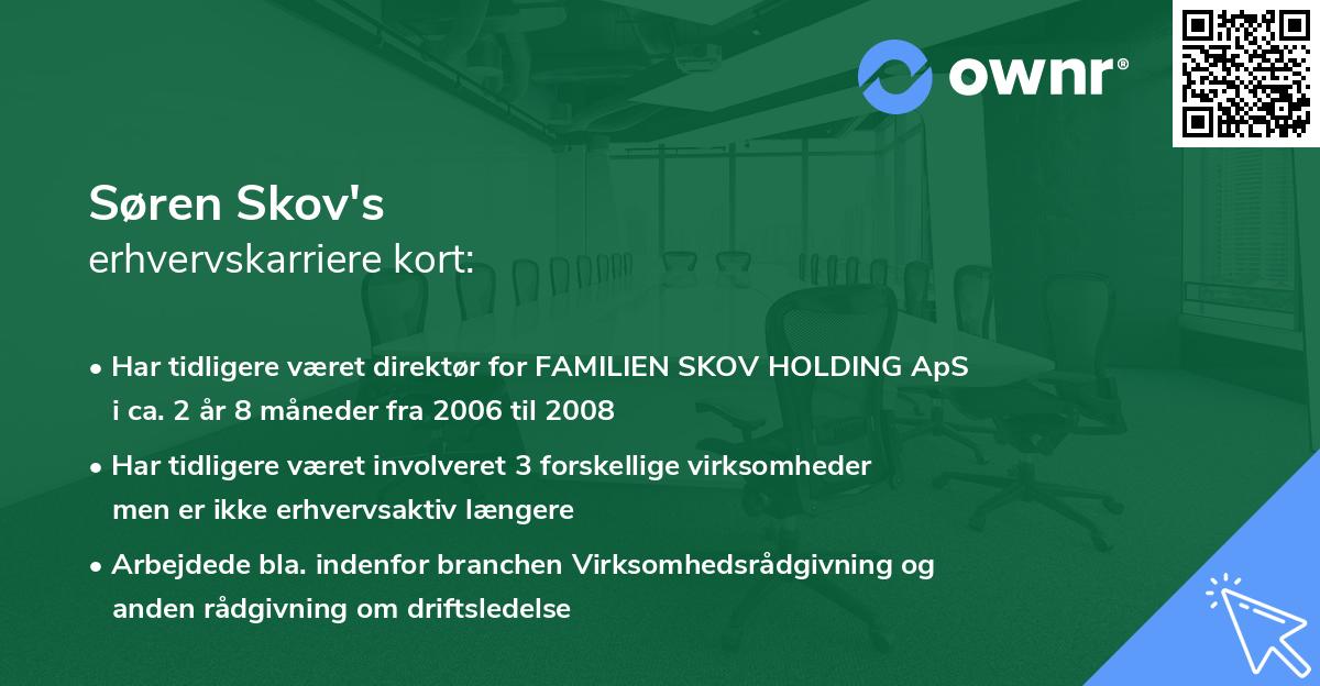 Søren Skov's erhvervskarriere kort