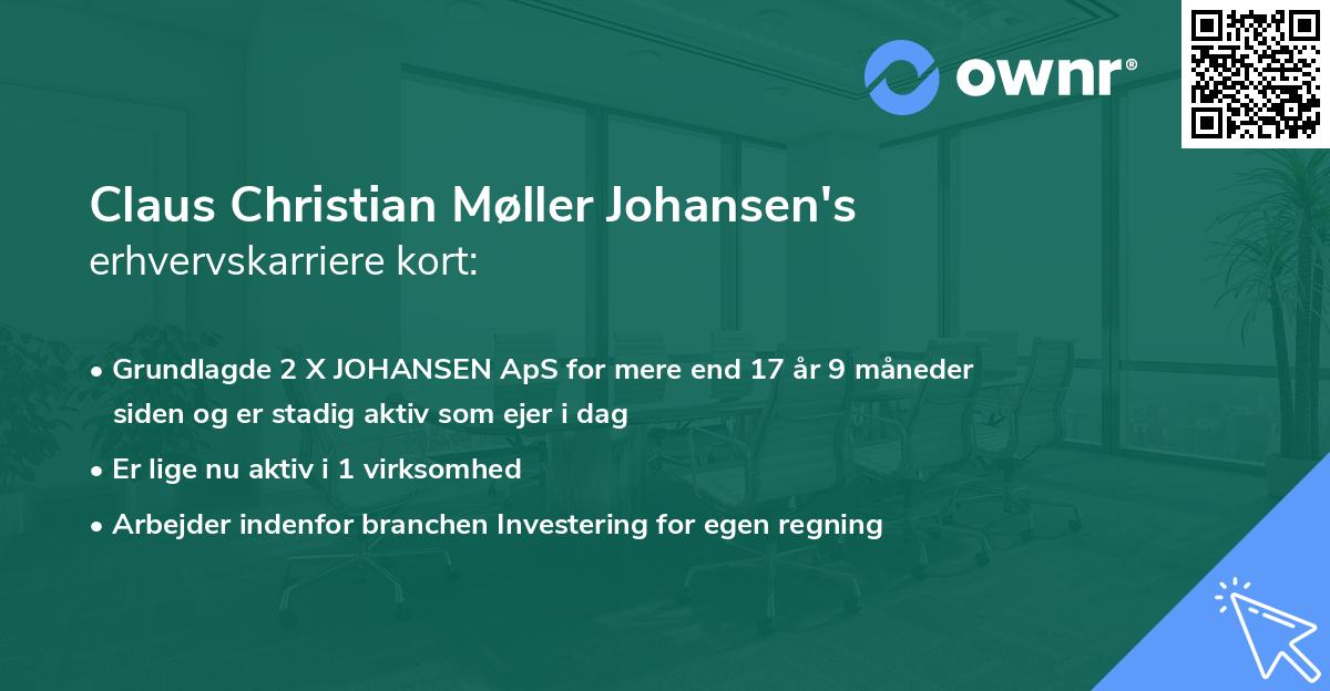 Claus Christian Møller Johansen's erhvervskarriere kort