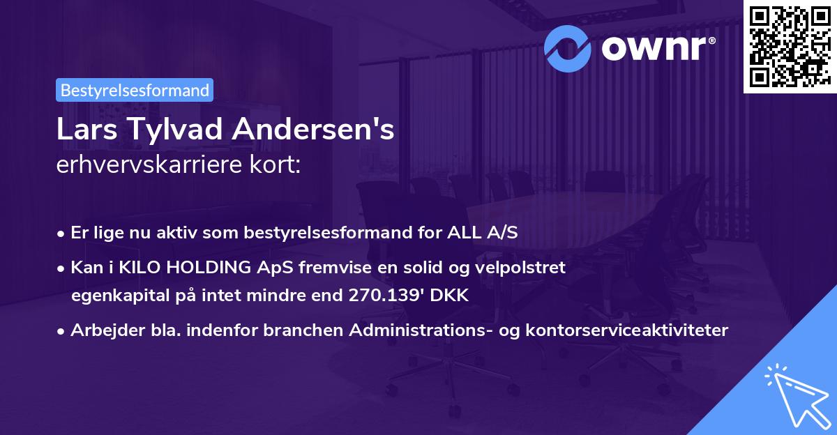 Lars Tylvad Andersen's erhvervskarriere kort