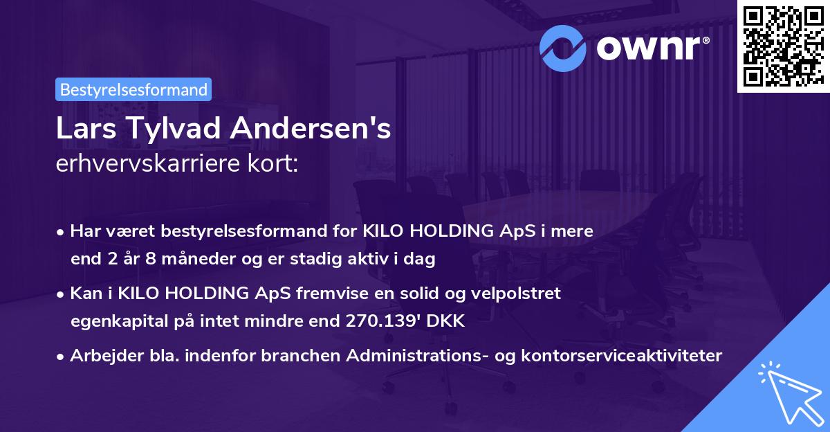 Lars Tylvad Andersen's erhvervskarriere kort