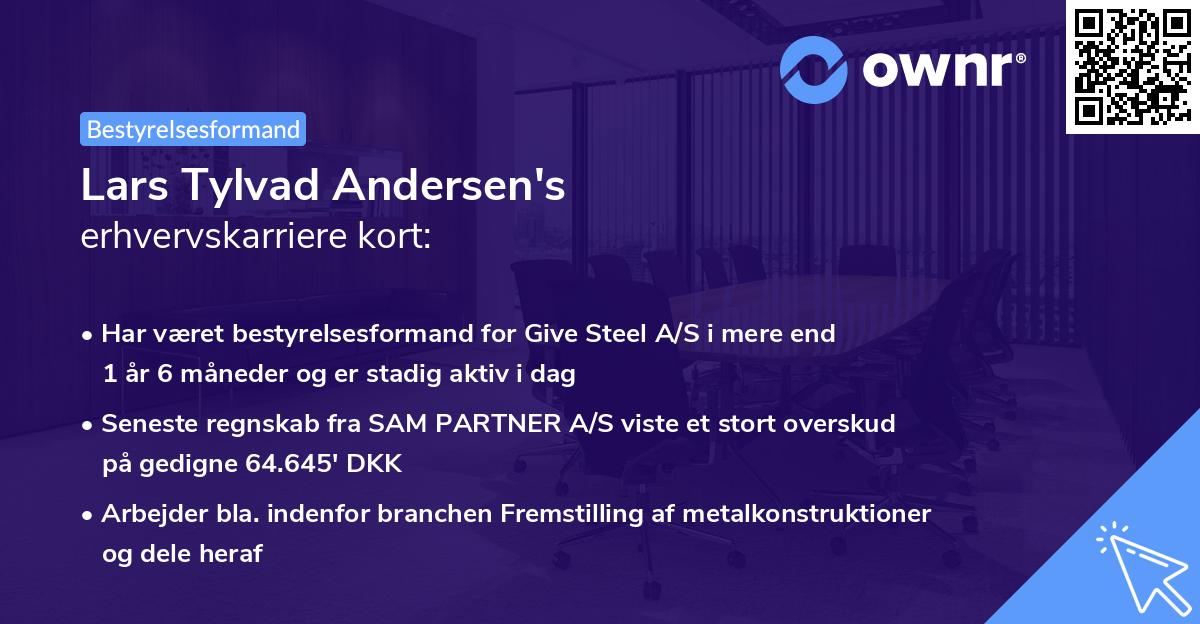 Lars Tylvad Andersen's erhvervskarriere kort