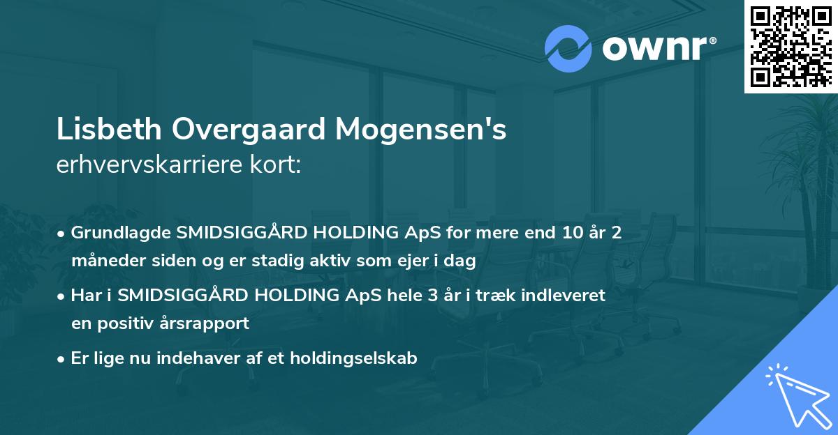 Lisbeth Overgaard Mogensen's erhvervskarriere kort