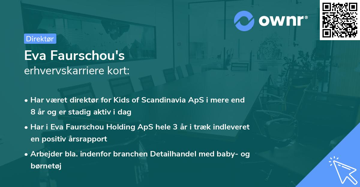 Eva Faurschou's erhvervskarriere kort
