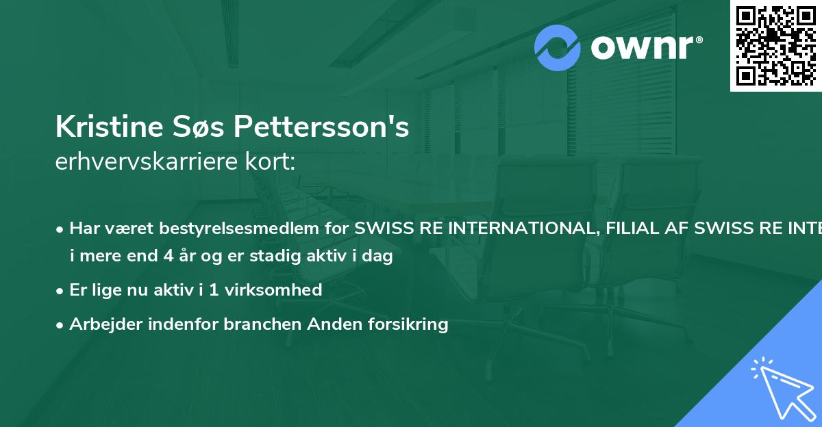 Kristine Søs Pettersson's erhvervskarriere kort