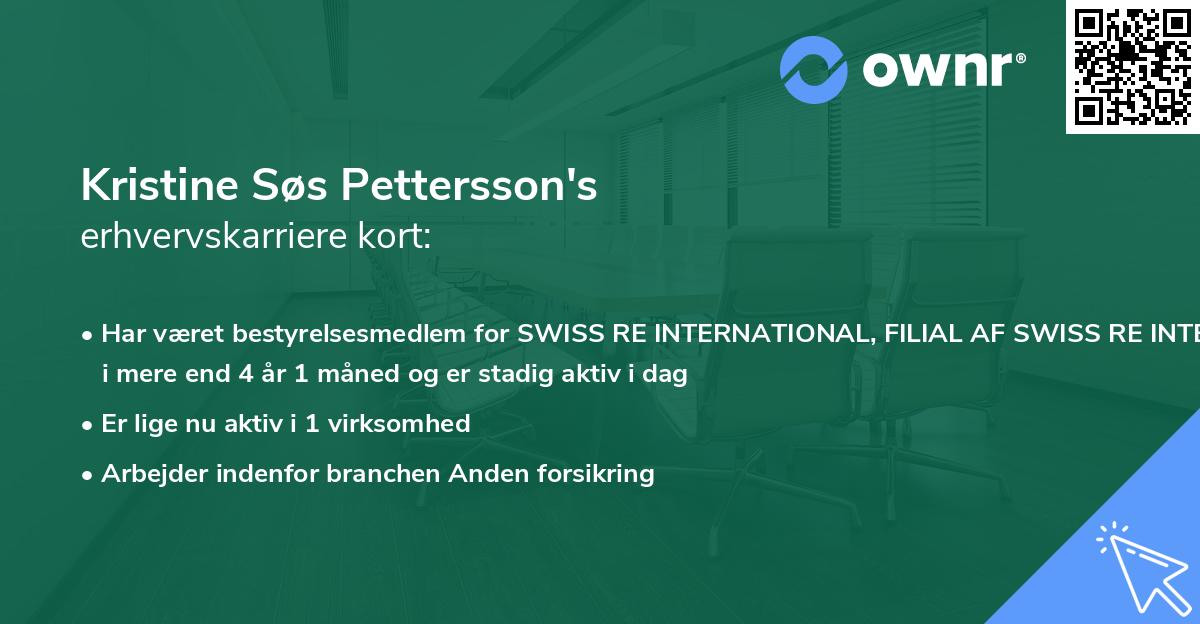 Kristine Søs Pettersson's erhvervskarriere kort