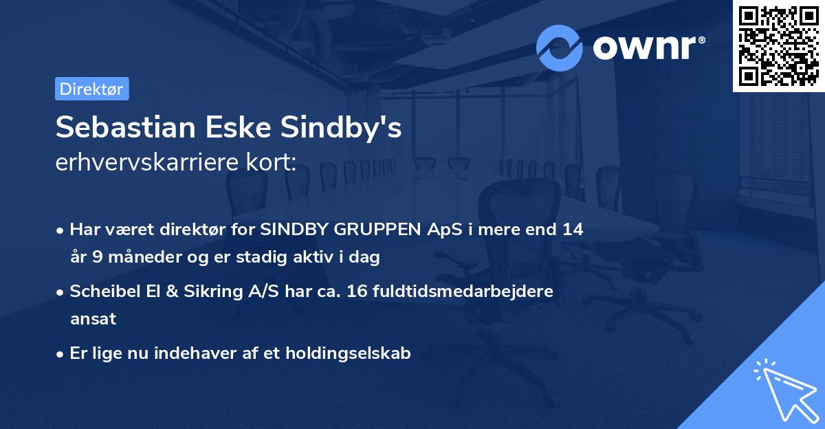 Sebastian Eske Sindby's erhvervskarriere kort