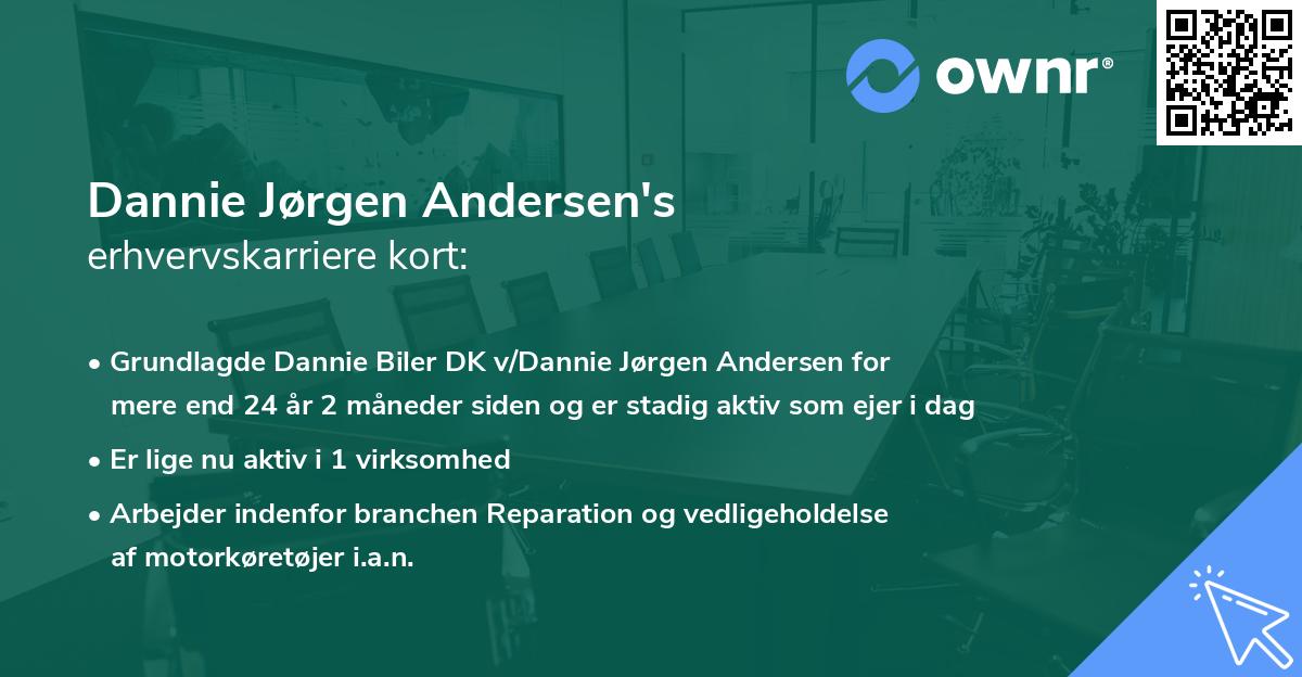 Dannie Jørgen Andersen's erhvervskarriere kort