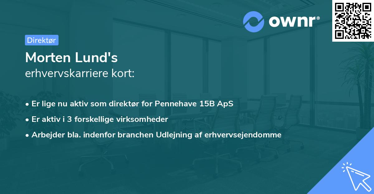 Morten Lund's erhvervskarriere kort