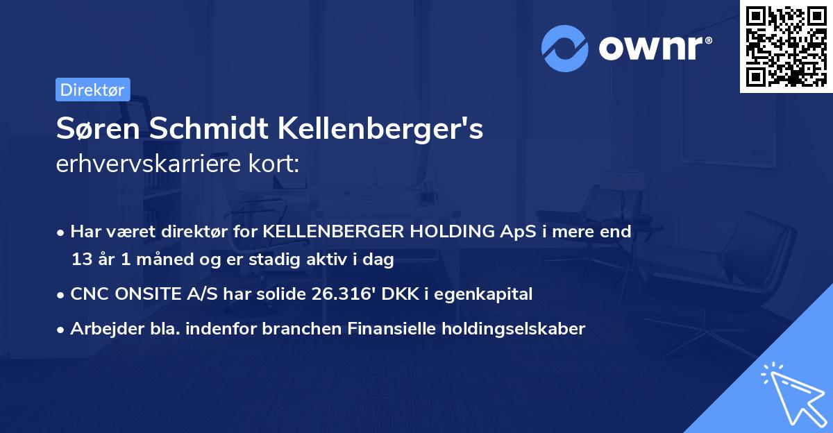 Søren Schmidt Kellenberger's erhvervskarriere kort