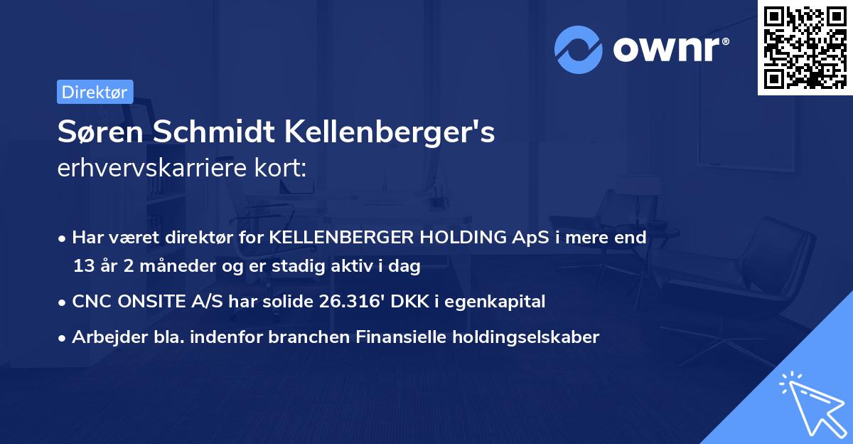 Søren Schmidt Kellenberger's erhvervskarriere kort