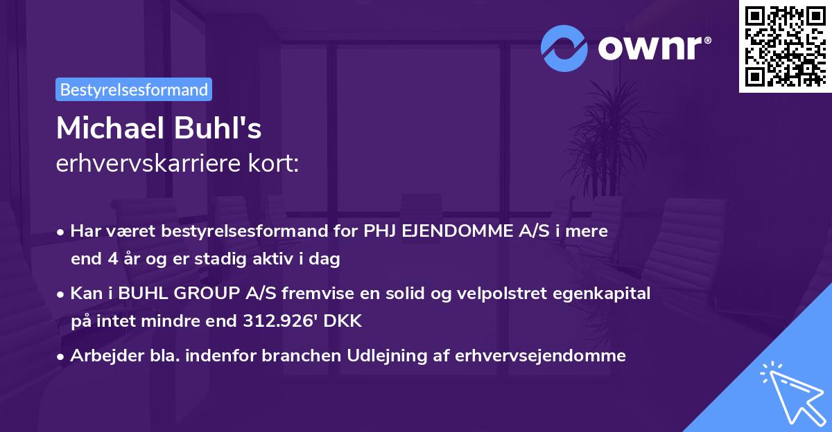 Michael Buhl's erhvervskarriere kort