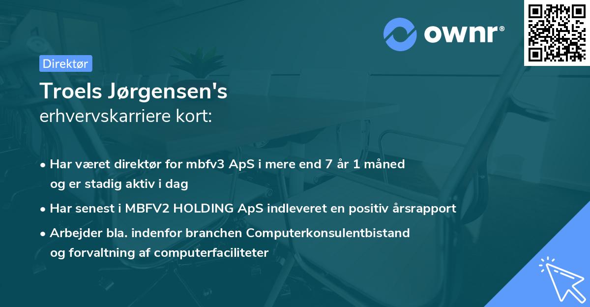 Troels Jørgensen's erhvervskarriere kort