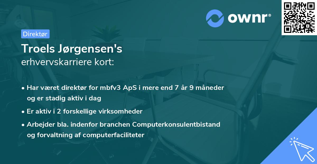 Troels Jørgensen's erhvervskarriere kort