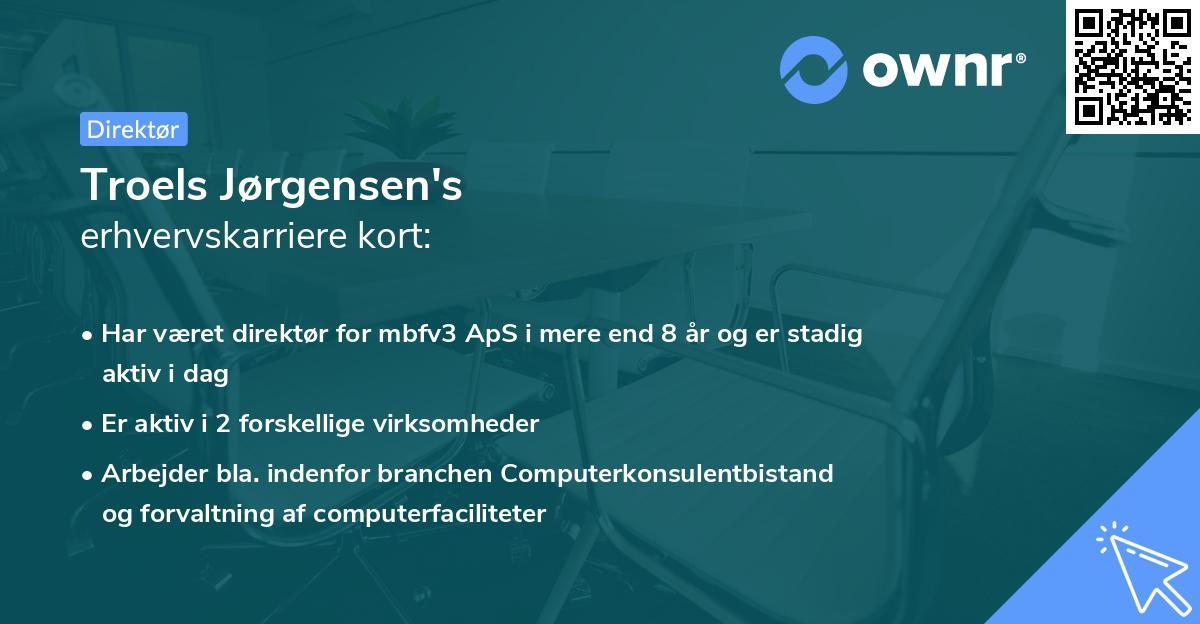 Troels Jørgensen's erhvervskarriere kort