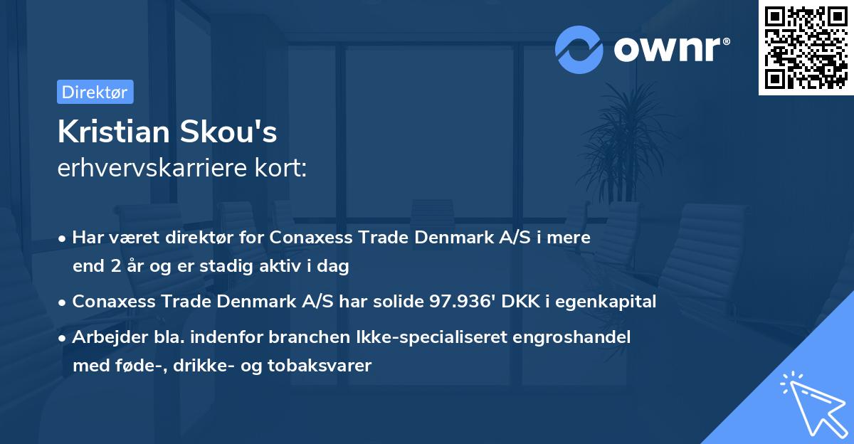 Kristian Skou's erhvervskarriere kort