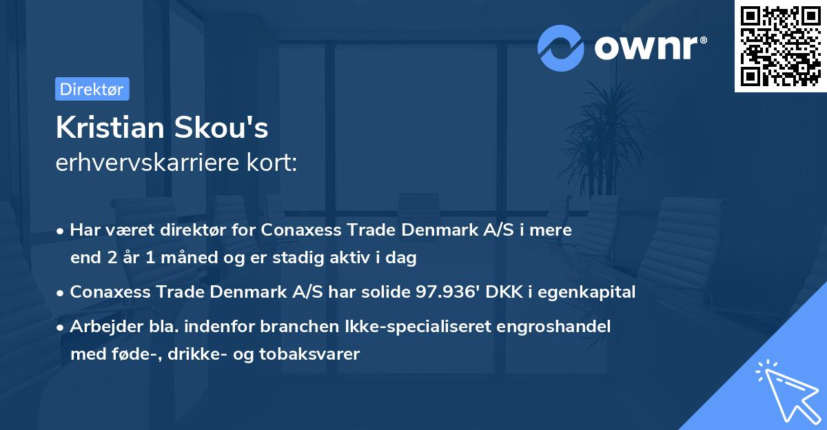Kristian Skou's erhvervskarriere kort
