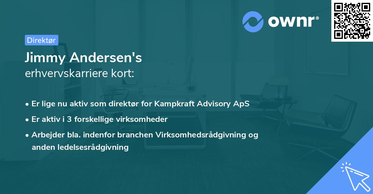 Jimmy Andersen's erhvervskarriere kort