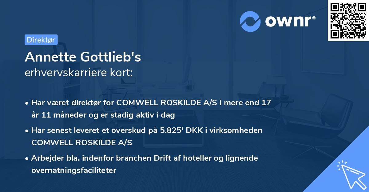 Annette Gottlieb's erhvervskarriere kort