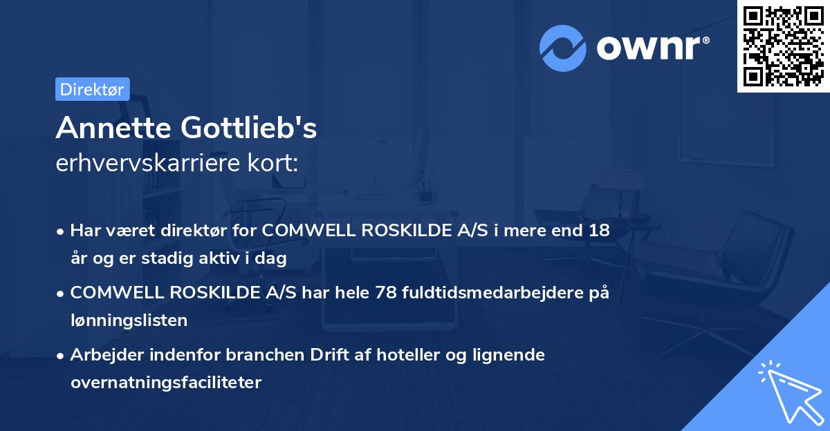 Annette Gottlieb's erhvervskarriere kort