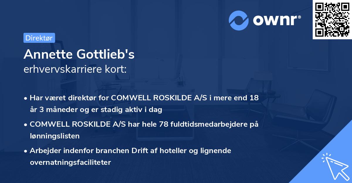 Annette Gottlieb's erhvervskarriere kort