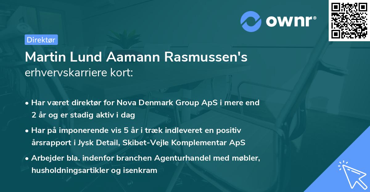 Martin Lund Aamann Rasmussen's erhvervskarriere kort