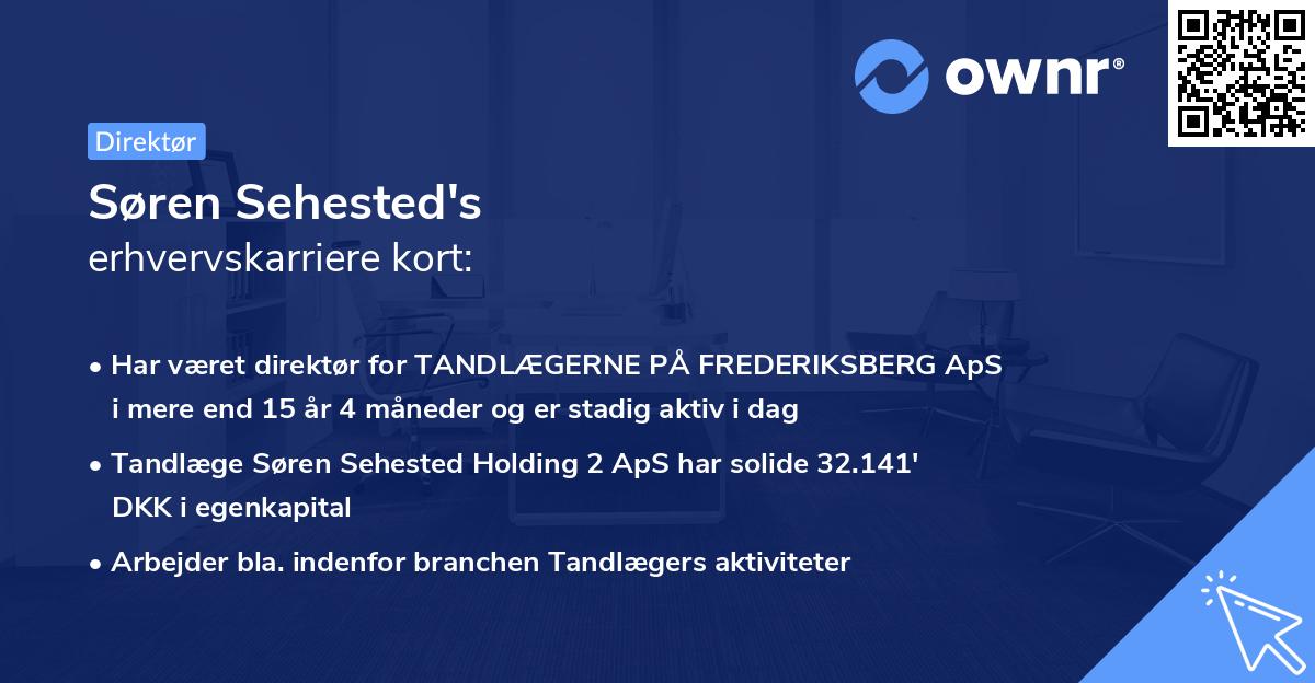 Søren Sehested's erhvervskarriere kort