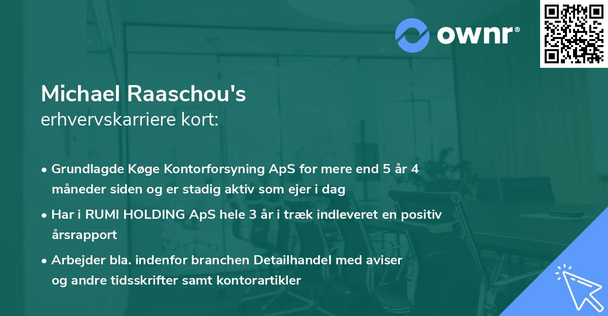 Michael Raaschou's erhvervskarriere kort