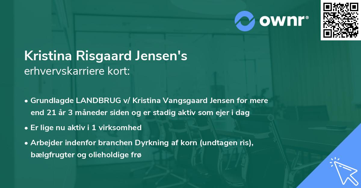 Kristina Risgaard Jensen's erhvervskarriere kort