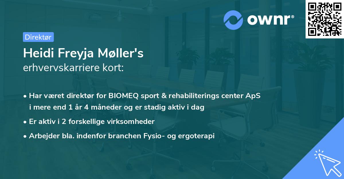 Heidi Freyja Møller's erhvervskarriere kort