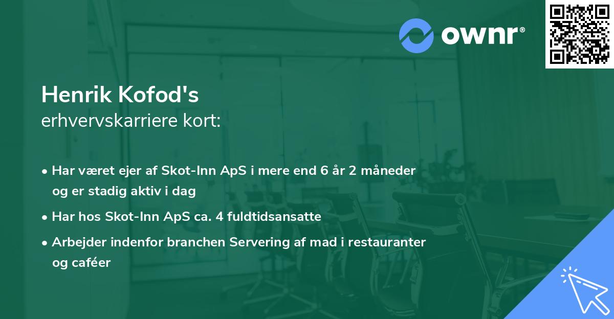 Henrik Kofod's erhvervskarriere kort