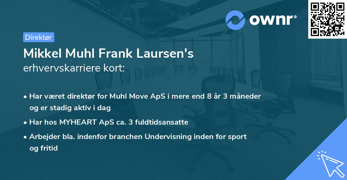 Mikkel Muhl Frank Laursen's erhvervskarriere kort