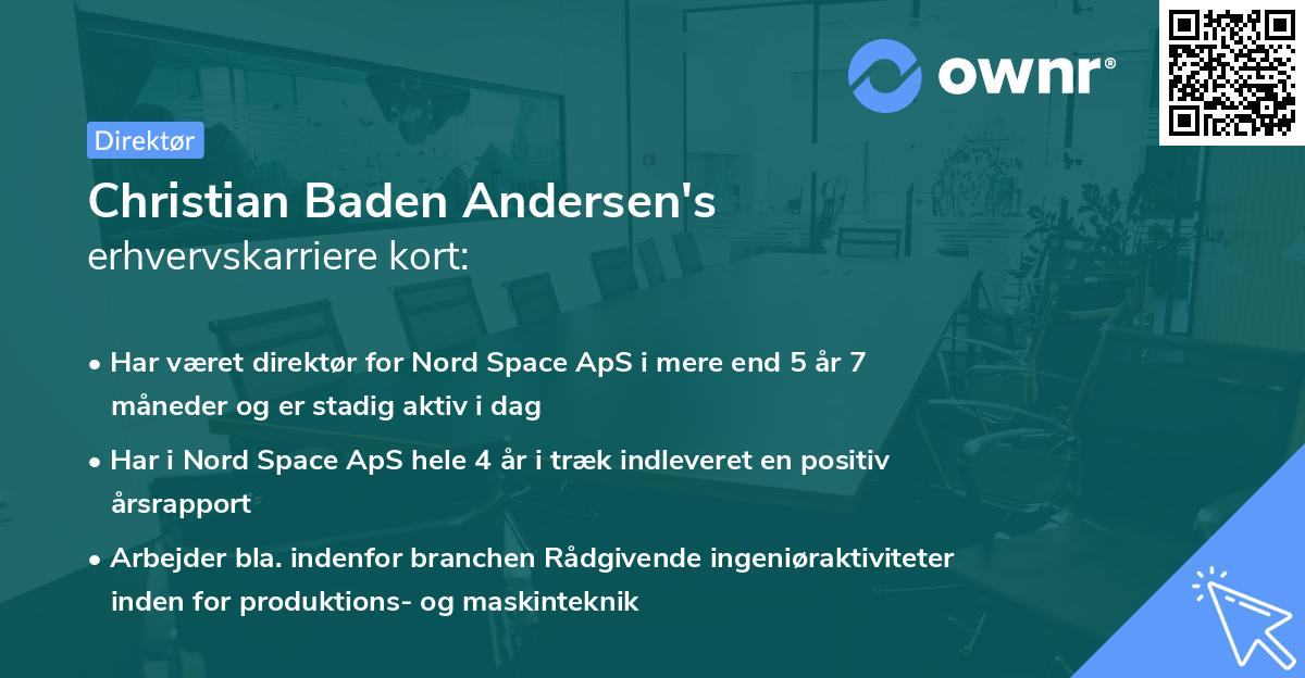 Christian Baden Andersen's erhvervskarriere kort