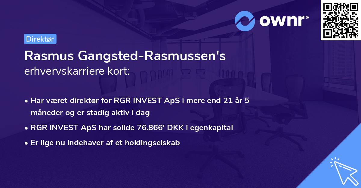 Rasmus Gangsted-Rasmussen's erhvervskarriere kort